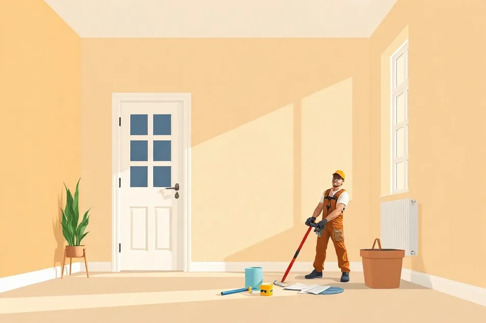 Intérieur rénové après travaux de peinture à Sin-le-Noble
