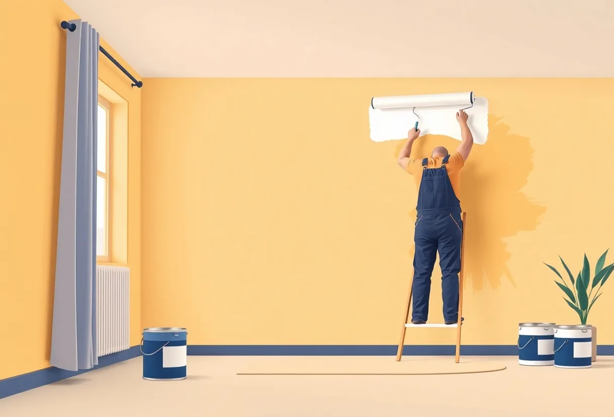 Peintre Sin-le-Noble 59450 en intervention sur un chantier