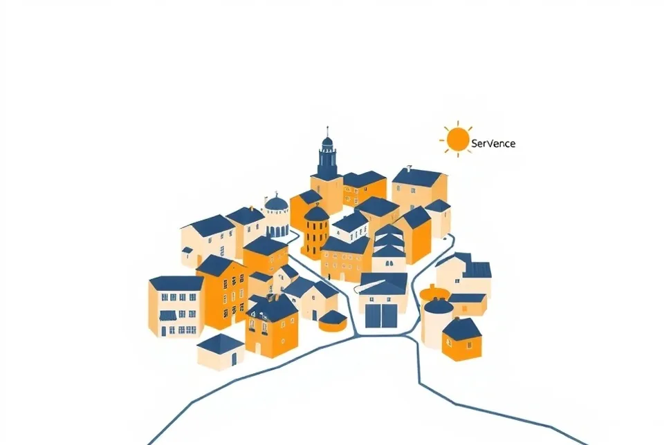 Carte du secteur d'intervention autour de Sin-le-Noble (59450)